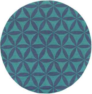 Surya Brentwood BNT-7695 Teal Area Rug 6' Round