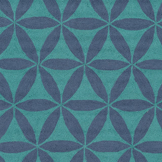 Surya Brentwood BNT-7695 Teal Hand Hooked Area Rug Sample Swatch