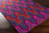Surya Brentwood BNT-7703 Magenta Hand Hooked Area Rug 5x8 Corner