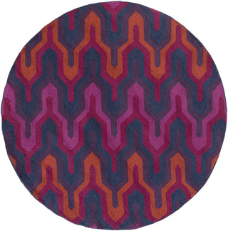 Surya Brentwood BNT-7703 Magenta Area Rug 6' Round