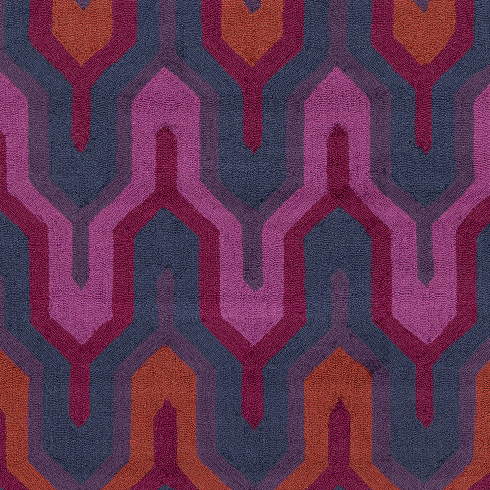 Surya Brentwood BNT-7703 Magenta Hand Hooked Area Rug Sample Swatch