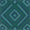 Surya Brentwood BNT-7704 Teal Hand Hooked Area Rug 16'' Sample Swatch