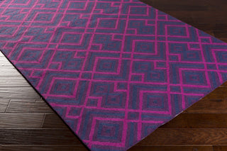 Surya Brentwood BNT-7705 Magenta Hand Hooked Area Rug 5x8 Corner