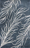 KAS Home 1009 Slate Grey Plume Hand Tufted Area Rug by Bob Mackie