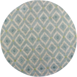 KAS Home 1018 Ice Blue Mirage Hand Tufted Area Rug by Bob Mackie 