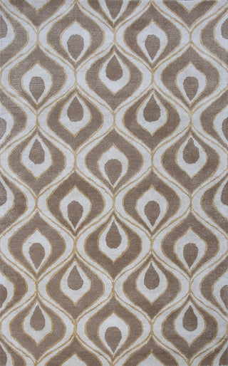 KAS Home 1020 Beige Eye Of The Peacock Hand Tufted Area Rug by Bob Mackie