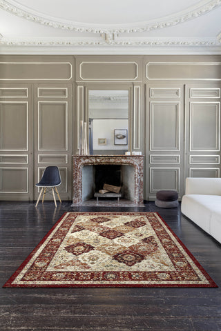 KAS Home Vintage 1313 Garnet Treasures Area Rug by Bob Mackie Main Image Feature