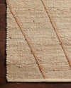 Loloi II Bodhi BOD-02 Ivory/Natural Area Rug Corner On Wood