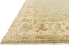 Loloi Bogart BG-03 Aqua/Ivory Area Rug Corner