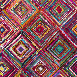 Surya Boho BOH-2002 Magenta Hand Hooked Area Rug Sample Swatch