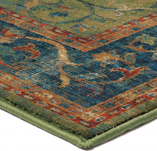 Orian Rugs Bohemian Zettia Green Area Rug Corner