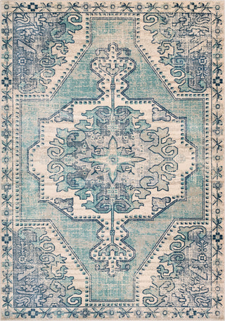 Surya Bohemian BOM-2301 Teal Navy Charcoal Beige Taupe Medium Gray Area Rug main image