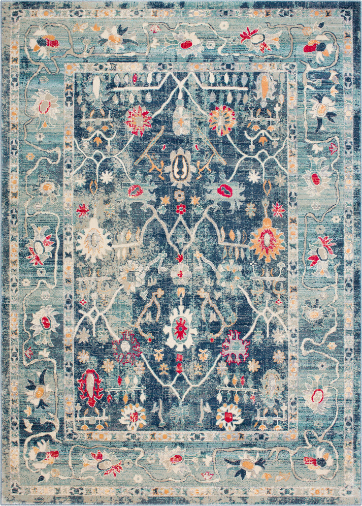Surya Bohemian BOM-2305 Navy Charcoal Teal Bright Pink Ice Blue Red Saffron Taupe Beige Wheat Burnt Orange Area Rug main image