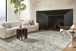 Loloi Bonney BNY-02 Moss / Stone Area Rug Lifestyle Image Feature