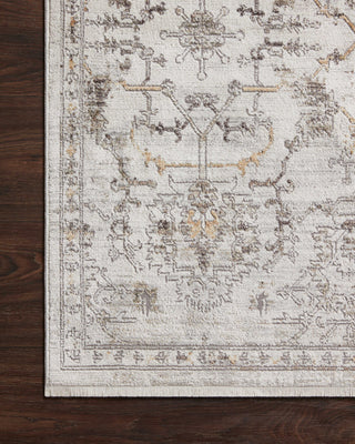 Loloi Bonney BNY-03 Ivory / Dove Area Rug Corner Image