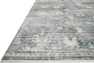 Loloi Bonney BNY-03 Lagoon / Ivory Area Rug Corner Image