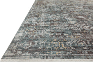 Loloi Bonney BNY-05 Slate / Teal Area Rug Corner Image