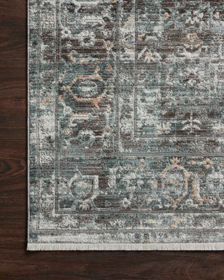 Loloi Bonney BNY-05 Slate / Teal Area Rug Corner Image