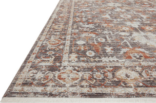 Loloi Bonney BNY-07 Charcoal / Spice Area Rug Corner Image