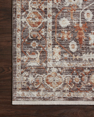 Loloi Bonney BNY-07 Charcoal / Spice Area Rug Corner Image