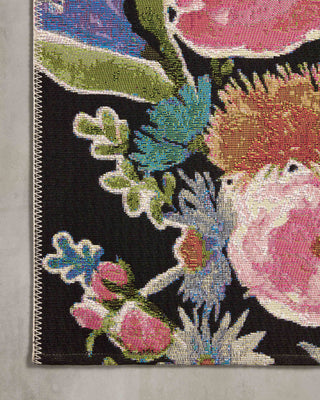 Loloi II Botanical BOT-01 Black/Multi Area Rug Corner Image