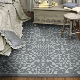 Orian Rugs Boucle' Sunland Harbor Blue Area Rug Lifestyle Image Feature