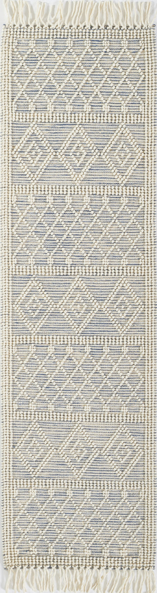 Momeni Boulder BOU-4 Blue Area Rug Runner Image