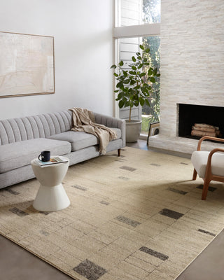 Loloi II Bowery BOW-02 Slate/Taupe Area Rug Room Scene 2