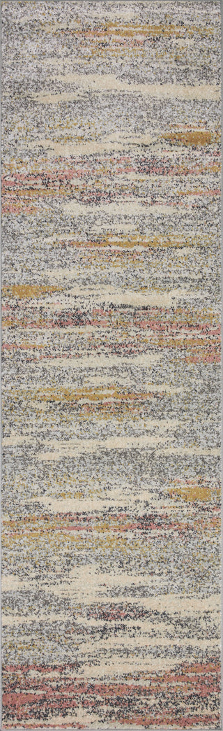 Loloi II Bowery BOW-04 Pebble/Multi Area Rug 2'3''x7'6'' Runner