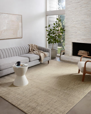 Loloi II Bowery BOW-05 Beige/Pepper Area Rug Room Scene Featured