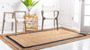Unique Loom Braided Jute MGN-17 Natural and Navy Blue Area Rug Rectangle Lifestyle Image