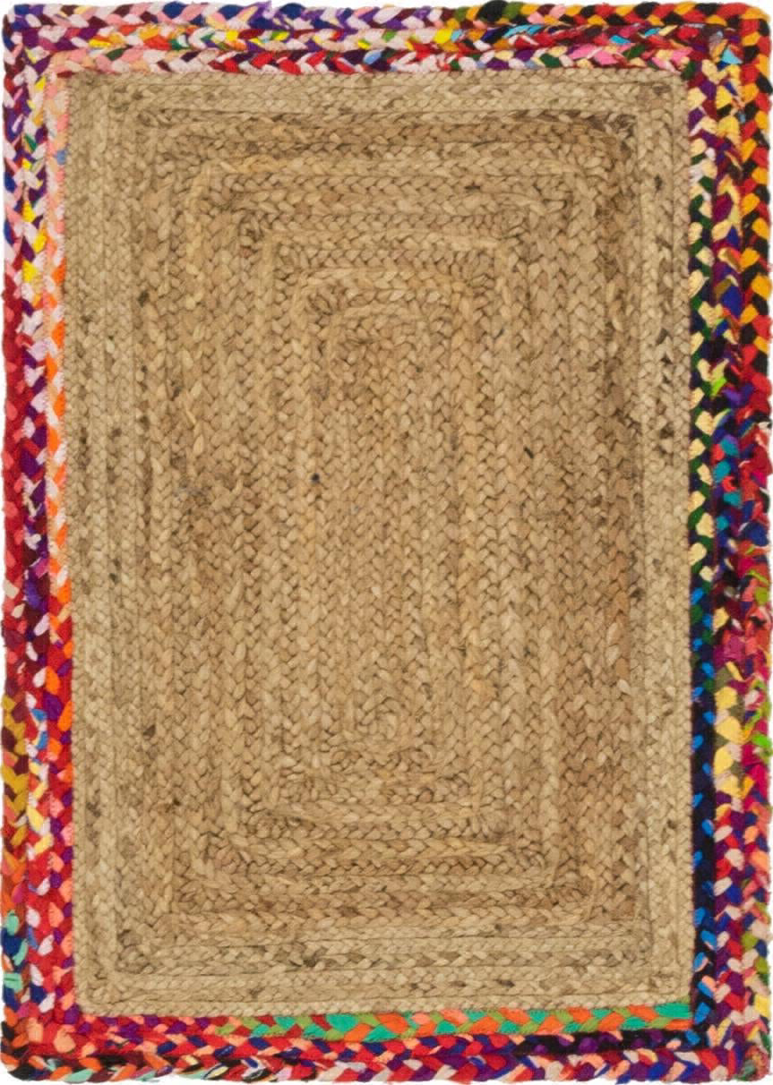 Jute Carpet – Braided Area Rugs – Circular Rug with Contemporary Color –  Loomkart