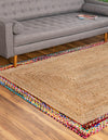 Unique Loom Braided Jute MGN-20 Natural Area Rug Rectangle Lifestyle Image