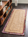 Unique Loom Braided Jute MGN-20 Natural Area Rug Runner Lifestyle Image
