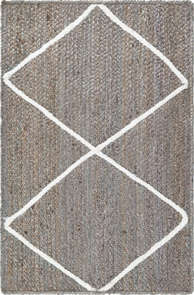 Unique Loom Braided Jute MGN-28 Gray Area Rug main image
