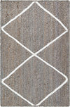 Unique Loom Braided Jute MGN-28 Gray Area Rug main image