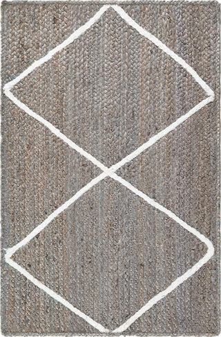 Unique Loom Braided Jute MGN-28 Gray Area Rug main image