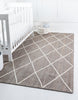 Unique Loom Braided Jute MGN-28 Gray Area Rug Rectangle Lifestyle Image Feature