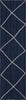Unique Loom Braided Jute MGN-28 Navy Blue Area Rug Runner Top-down Image