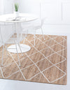 Unique Loom Braided Jute MGN-28 White Area Rug Rectangle Lifestyle Image Feature