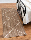 Unique Loom Braided Jute MGN-28 White Area Rug Runner Lifestyle Image