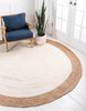 Unique Loom Braided Jute MGN-4 Ivory Area Rug Round Lifestyle Image