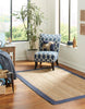 Unique Loom Braided Jute MGN-4 Natural Area Rug Rectangle Lifestyle Image