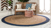 Unique Loom Braided Jute MGN-4 Natural Area Rug Round Lifestyle Image