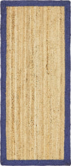 Unique Loom Braided Jute MGN-4 Natural Area Rug Runner Top-down Image