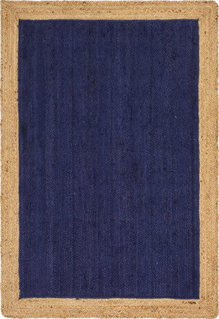 Unique Loom Braided Jute MGN-4 Navy Blue Area Rug main image