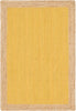 Unique Loom Braided Jute MGN-4 Yellow Area Rug main image