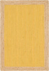 Unique Loom Braided Jute MGN-4 Yellow Area Rug main image