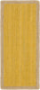 Unique Loom Braided Jute MGN-4 Yellow Area Rug Runner Top-down Image
