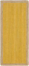 Unique Loom Braided Jute MGN-4 Yellow Area Rug Runner Top-down Image